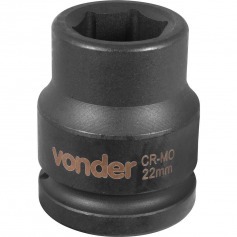 Soquete sextavado de impacto 22 mm encaixe 3/4