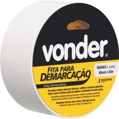Fita adesiva para demarcação 48 mm x 30 m branca