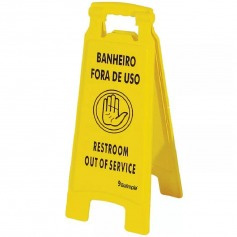 Cavalete de sinalizao banheiro fora de uso 6 peas - MVPL2002