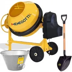 Kit Betoneira 400L motor 2 hp Prime + Balde metálico 10L e Pá de bico 
