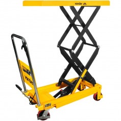 Mesa hidr�ulica pantogr�fica capacidade 350 Kg com roda de PU - MPP 352