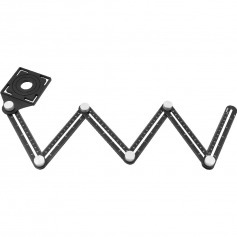 Esquadro em alumnio ajustvel com 6 rguas de 12 cm