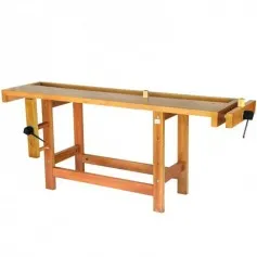 Bancada para marceneiro 2,20 x 0,55 x 0,90 m com 2 morsas - RLLMAD131