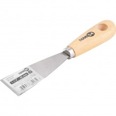 Espátula de aço laminado 38 mm com cabo de madeira  Espátula de aço laminado 38 mm com cabo de madeira