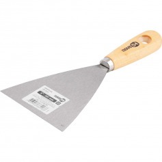Esptula de ao laminado 101 mm com cabo de madeira