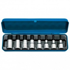Jogo de soquete com ponta allen 4 a 17 mm aço cromo vanádio com 8 peças -  IN 19 Jogo de soquete com ponta allen 4 a 17 mm aço cromo vanádio com 8 peças -  IN 19