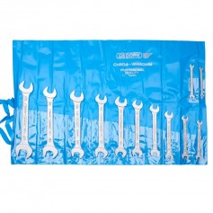 Jogos de chave fixa 6 a 32 mm ao cromo vandio com 12 peas - Ref 6