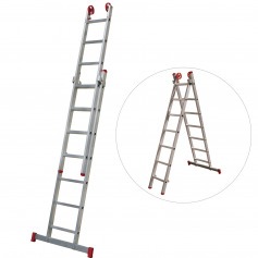 Escada de alumnio extensvel 2,12 x 3,18 m 2 x 7 degraus - ESC0616