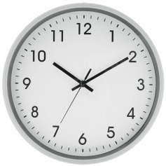 Relgio de parede 30 cm com borda prata - YR12PA