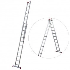 Escada de alumnio extensvel 3,24 x 5,42 m 2 x 11 degraus - ESC0620