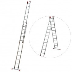 Escada de alumnio extensvel 3,52 x 5,98 m 2 x 12 degraus - ESC0621