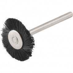 Escova circular com haste para microrretífica em nylon 20 mm Escova circular com haste para microrretífica em nylon 20 mm