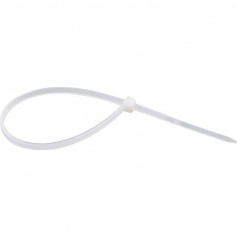 Abraadeira de nylon branca 4,8 x 200 mm com 100 peas 