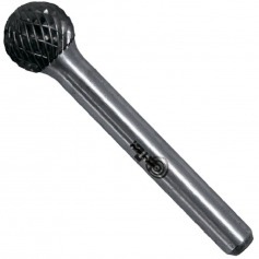 Lima rotativa endurecida esfrica 10 x 8 mm haste 6 mm - 23.217