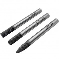 Jogo de lima rotativa 6 mm x haste 6 mm 3 pe�as - 23.234