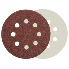 Disco de lixa com pluma 125 mm 8 furos grão 150 com 10 peças - 08.025 Disco de lixa com pluma 125 mm 8 furos grão 150 com 10 peças - 08.025