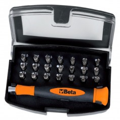 Jogo de bits 22 pe�as encaixe sextavado 4 mm com estojo pl�stico - BW 1256/C21-1