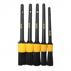 Jogo de pinc�is para detalhamento automotivo com 5 pe�as - 02531