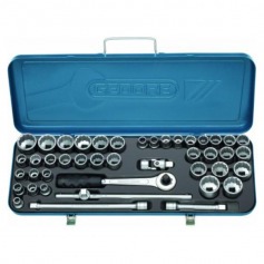 Jogo de soquete estriado encaixe 1/2