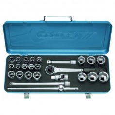 Jogo de soquete sextavado 10 a 32 mm encaixe 1/2