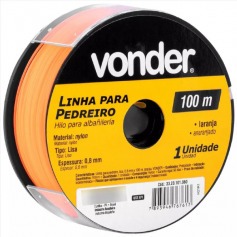 Linha para pedreiro lisa 0,8 mm x 100 m laranja Linha para pedreiro lisa 0,8 mm x 100 m laranja