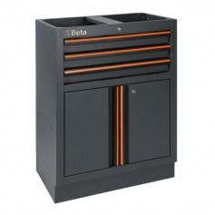 Módulo para armário modular com 2 portas e 3 gavetas - C45PRO M3A Módulo para armário modular com 2 portas e 3 gavetas - C45PRO M3A