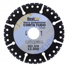 Disco diamantado segmentado 115 mm para alvenaria e cermica - BFH2911