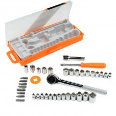 Jogo de bits e soquetes com chave catraca 40 peas - 13565