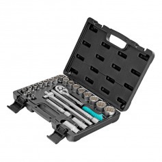 Jogo de soquete estriado de 8 a 32 mm encaixe de 1/2