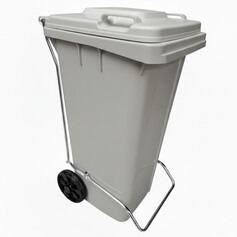 Lixeira pl�stica 120 litros com pedal e rodas