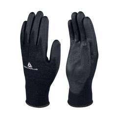 Luva de poli�ster com poliuretano preta tamanho G