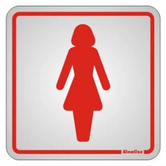 Placa sinalizadora de alum�nio Sanit�rio Feminino - 120AD