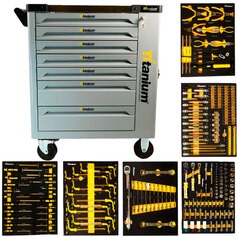 Carrinho para ferramentas com 7 gavetas e 258 ferramentas - Work Station