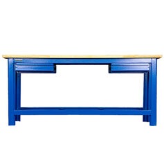 Bancada aberta com 02 gavetas e tampo de madeira pinus - RLL-210A