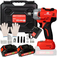 Chave de impacto Parafusadeira a bateria 21V 2Ah Brushless com 2 baterias e acess�rios - RCI2135