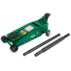 Macaco jacar� hidr�ulico 3,5 toneladas verde com rodas de poliuretano - RMJI002