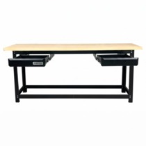Bancada desmont�vel aberta de 2.000 x 600 mm com tampo de pinus