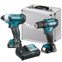 Combo furadeira parafusadeira DF333D + parafusadeira de impacto TD110D 12V - CLX224SAX