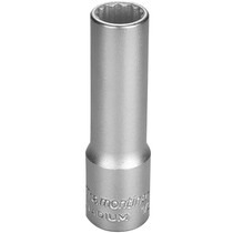 Soquete estriado longo 10 mm encaixe 1/2 Soquete estriado longo 10 mm encaixe 1/2