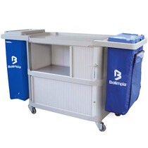 Carro funcional extra 2 bolsas azul com porta