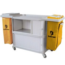 Carro funcional extra 2 bolsas amarela com porta