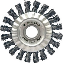 Escova de a�o circular ondulada 152,4 x 19 mm com furo
