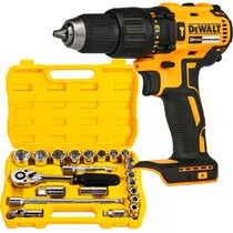 Furadeira Parafusadeira de impacto bateria 20V Sem Bateria DCD7781B + Jogo de soquete 10-32 mm 22 pe�as