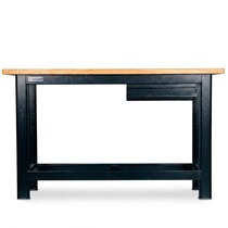 Bancada aberta 1500 x 600 mm com 1 gaveta tampo de madeira pinus - RLL-200