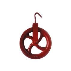 Roldana metlica com gancho 6 cm