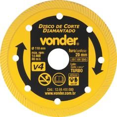 Disco diamantado turbo 100 mm para concreto 