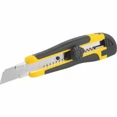Estilete largo 18 mm emborrachado com 2 lâminas - ES218