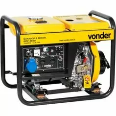 Gerador de energia à diesel 3,6 kva potência de 6,4 hp monofásico 4 tempos - GDV3600