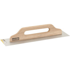 Desempenadeira de aço lisa 120 x 480 mm cabo de madeira Desempenadeira de aço lisa 120 x 480 mm cabo de madeira