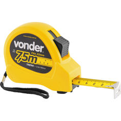 Trena com fita de aço 25 mm x 7,5 m com trava Trena com fita de aço 25 mm x 7,5 m com trava
